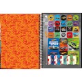 Foto ilustrativa Caderno Espiral Capa Dura Universitário 1 Matéria Hot Wheels 80 Folhas