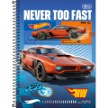 Foto ilustrativa Caderno Espiral Capa Dura Universitário 1 Matéria Hot Wheels 80 Folhas