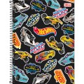 Foto ilustrativa Caderno Espiral Capa Dura Universitário 1 Matéria Hot Wheels Fit 80 Folhas