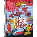 Foto ilustrativa Caderno Espiral Capa Dura Universitário 1 Matéria Hot Wheels Skate 80 Folhas