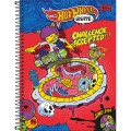 Foto ilustrativa Caderno Espiral Capa Dura Universitário 1 Matéria Hot Wheels Skate 80 Folhas