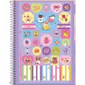 Foto ilustrativa Caderno Espiral Capa Dura Universitário 1 Matéria Hug Me 80 Folhas