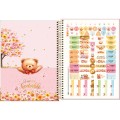 Foto ilustrativa Caderno Espiral Capa Dura Universitário 1 Matéria Love Bears 80 Folhas
