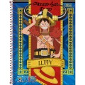 Foto ilustrativa Caderno Espiral Capa Dura Universitário 1 Matéria One Piece 80 Folhas