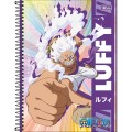 Foto ilustrativa Caderno Espiral Capa Dura Universitário 1 Matéria One Piece 80 Folhas