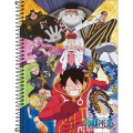 Foto ilustrativa Caderno Espiral Capa Dura Universitário 1 Matéria One Piece 80 Folhas