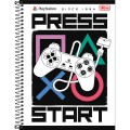 Foto ilustrativa Caderno Espiral Capa Dura Universitário 1 Matéria PlayStation 80 Folhas