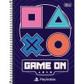 Foto ilustrativa Caderno Espiral Capa Dura Universitário 1 Matéria PlayStation 80 Folhas