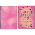 Foto ilustrativa Caderno Espiral Capa Dura Universitário 1 Matéria Princesas 80 Folhas