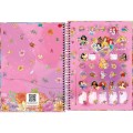 Foto ilustrativa Caderno Espiral Capa Dura Universitário 1 Matéria Princesas 80 Folhas