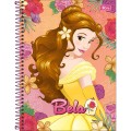 Foto ilustrativa Caderno Espiral Capa Dura Universitário 1 Matéria Princesas 80 Folhas
