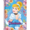 Foto ilustrativa Caderno Espiral Capa Dura Universitário 1 Matéria Princesas 80 Folhas