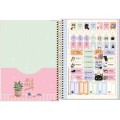Foto ilustrativa Caderno Espiral Capa Dura Universitário 1 Matéria Purrfect Cats 80 Folhas