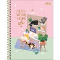 Foto ilustrativa Caderno Espiral Capa Dura Universitário 1 Matéria Purrfect Cats 80 Folhas