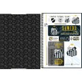 Foto ilustrativa Caderno Espiral Capa Dura Universitário 1 Matéria Santos 80 Folhas