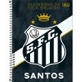 Foto ilustrativa Caderno Espiral Capa Dura Universitário 1 Matéria Santos 80 Folhas