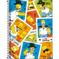 Foto ilustrativa Caderno Espiral Capa Dura Universitário 1 Matéria Simpsons 80 Folhas
