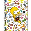Foto ilustrativa Caderno Espiral Capa Dura Universitário 1 Matéria Simpsons 80 Folhas