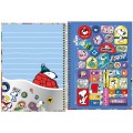 Foto ilustrativa Caderno Espiral Capa Dura Universitário 1 Matéria Snoopy Core 80 Folhas