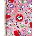 Foto ilustrativa Caderno Espiral Capa Dura Universitário 1 Matéria Snoopy Core 80 Folhas
