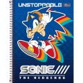 Foto ilustrativa Caderno Espiral Capa Dura Universitário 1 Matéria Sonic 80 Folhas