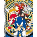 Foto ilustrativa Caderno Espiral Capa Dura Universitário 1 Matéria Sonic 80 Folhas