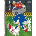 Foto ilustrativa Caderno Espiral Capa Dura Universitário 1 Matéria Sonic 80 Folhas