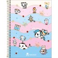Foto ilustrativa Caderno Espiral Capa Dura Universitário 1 Matéria Tokidoki Moofia 80 Folhas