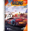 Foto ilustrativa Caderno Espiral Capa Dura Universitário 1 Matéria X-Racing 80 Folhas