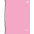 Foto ilustrativa Caderno Espiral Capa Dura Universitário 1 Matéria Zip 80 Folhas - Capa Rosa