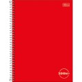 Foto ilustrativa Caderno Espiral Capa Dura Universitário 1 Matéria Zoom+ Vermelho 96 Folhas