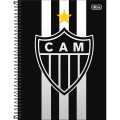 Foto ilustrativa Caderno Espiral Capa Dura Universitário 10 Matérias Atlético Mineiro 160 Folhas