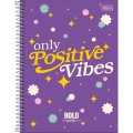 Foto ilustrativa Caderno Espiral Capa Dura Universitário 10 Matérias Bold One Feminino 160 Folhas 