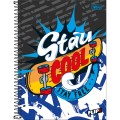 Foto ilustrativa Caderno Espiral Capa Dura Universitário 10 Matérias Flip+ Masculino 200 Folhas