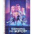 Foto ilustrativa Caderno Espiral Capa Dura Universitário 10 Matérias Guerreiras do KPop 160 Folhas