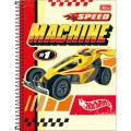 Foto ilustrativa Caderno Espiral Capa Dura Universitário 10 Matérias Hot Wheels Fit 160 Folhas