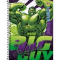 Foto ilustrativa Caderno Espiral Capa Dura Universitário 10 Matérias Hulk 160 Folhas