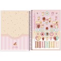 Foto ilustrativa Caderno Espiral Capa Dura Universitário 10 Matérias Ice Cute 160 Folhas