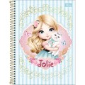 Foto ilustrativa Caderno Espiral Capa Dura Universitário 10 Matérias Jolie 160 Folhas