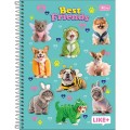 Foto ilustrativa Caderno Espiral Capa Dura Universitário 10 Matérias Like+ Feminino 200 Folhas