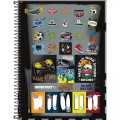 Foto ilustrativa Caderno Espiral Capa Dura Universitário 10 Matérias Like+ Masculino 200 Folhas