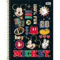 Foto ilustrativa Caderno Espiral Capa Dura Universitário 10 Matérias Mickey 160 Folhas