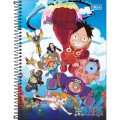 Foto ilustrativa Caderno Espiral Capa Dura Universitário 10 Matérias One Piece 160 Folhas