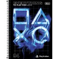 Foto ilustrativa Caderno Espiral Capa Dura Universitário 10 Matérias PlayStation 160 Folhas