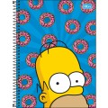 Foto ilustrativa Caderno Espiral Capa Dura Universitário 10 Matérias Simpsons 160 Folhas