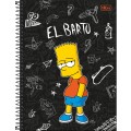 Foto ilustrativa Caderno Espiral Capa Dura Universitário 10 Matérias Simpsons 160 Folhas