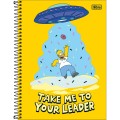 Foto ilustrativa Caderno Espiral Capa Dura Universitário 10 Matérias Simpsons 160 Folhas