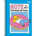 Foto ilustrativa Caderno Espiral Capa Dura Universitário 10 Matérias Simpsons 160 Folhas