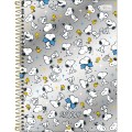 Foto ilustrativa Caderno Espiral Capa Dura Universitário 10 Matérias Snoopy Core 160 Folhas