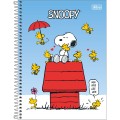 Foto ilustrativa Caderno Espiral Capa Dura Universitário 10 Matérias Snoopy Fit 160 Folhas